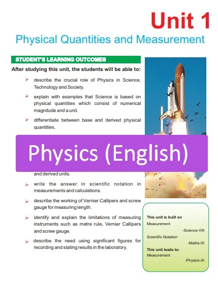 9th Class Physics Full Book PDF English Medium (Punjab Education)